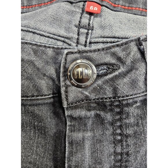 ELLE Jeans Womens 6R Charcoal Gray Skinny Stretch Denim Mid Rise 5-Pocket - Picture 4 of 12